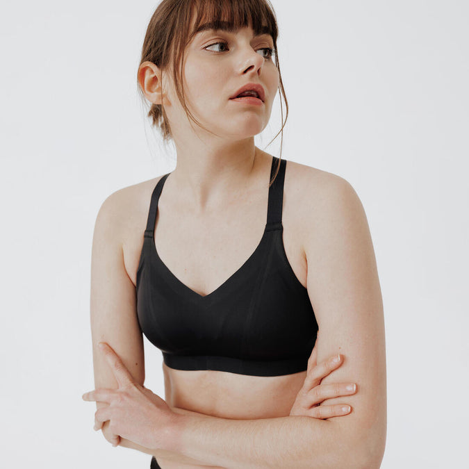 





Women's invisible sports bra with high-support cups - Black, photo 1 of 10