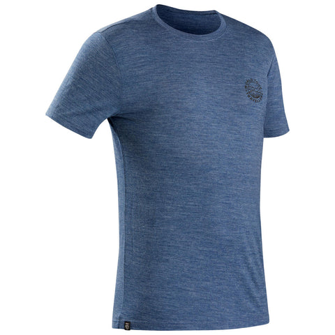 





Men’s short-sleeved Merino wool hiking travel t-shirt - TRAVEL 500