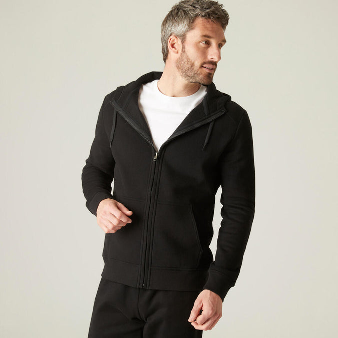 





Men's Straight-Cut Zipped Hoodie With Pocket 500, photo 1 of 6