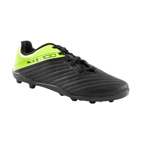 





Kids' Lace-Up Football Boots 100 FG - Black/Yellow