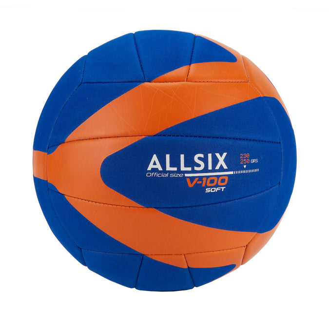 





230-250 g Volleyball for 10- to -14-Year-Olds V100 Soft - Blue/Orange, photo 1 of 1