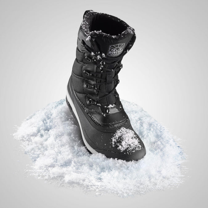 Black lace up snow boots online