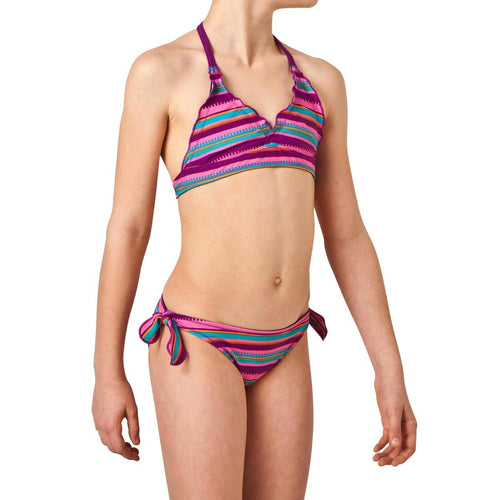 





HOURZO G girl's two-piece embroidered halterneck swimsuit