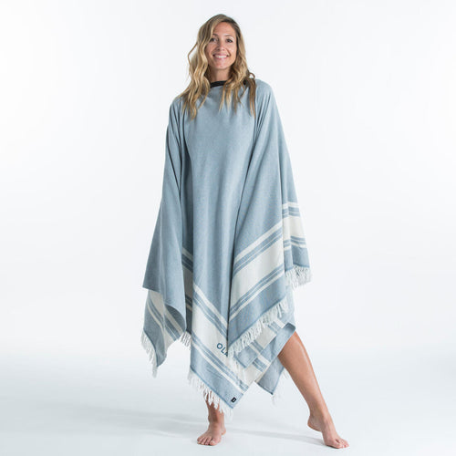 





Beach towel poncho 190 x 190 cm - grey blue