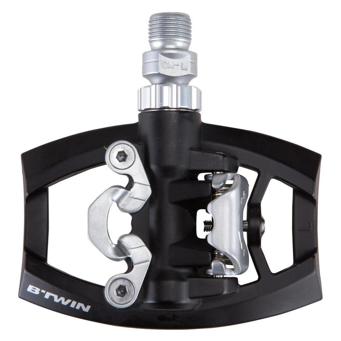 Dual platform store road bike pedals