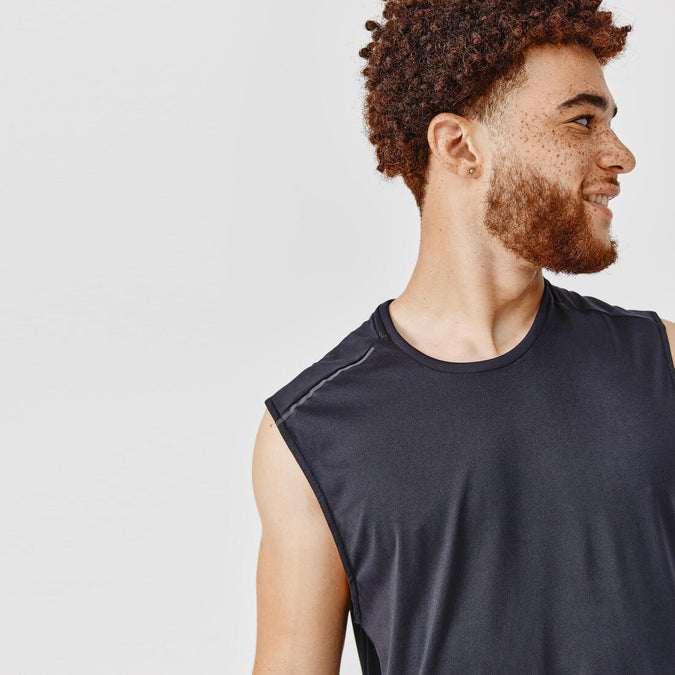 Men's Running Breathable Tank Top Dry+ - black