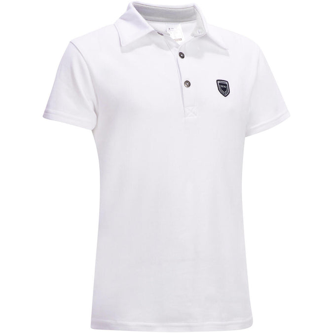





Kids' Short-Sleeved Horse Riding Show Polo Shirt 100 - White, photo 1 of 10