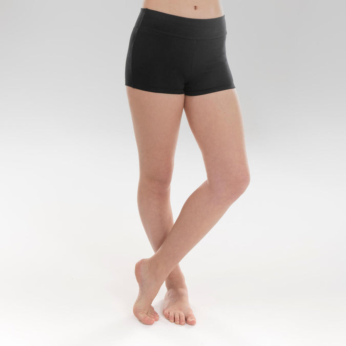 





Girls' Modern Dance Slim-Fit High-Waisted Shorts - Black, photo 1 of 6
