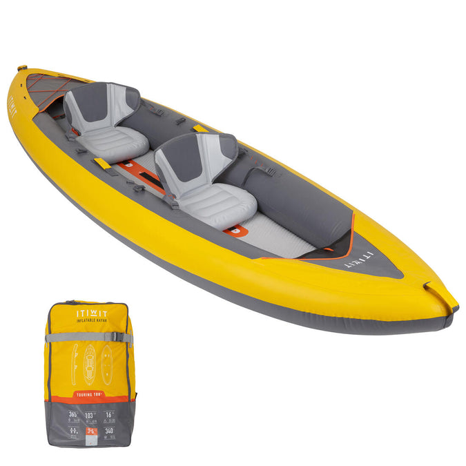 





X100 1/2 Places Drop-Stitch Floor INFLATABLE TOURING KAYAK - YELLOW, photo 1 of 28