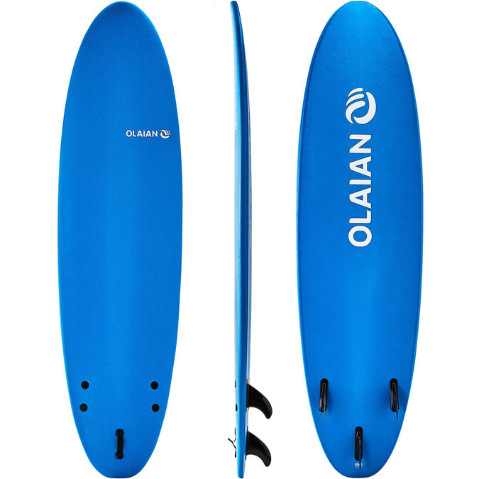 





FOAM SURFBOARD 100 7'. Supplied with a leash and  3 fins., photo 1 of 9