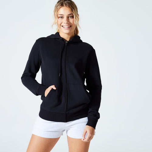 





Women's Zip-Up Fitness Sweatshirt 500 Essentials