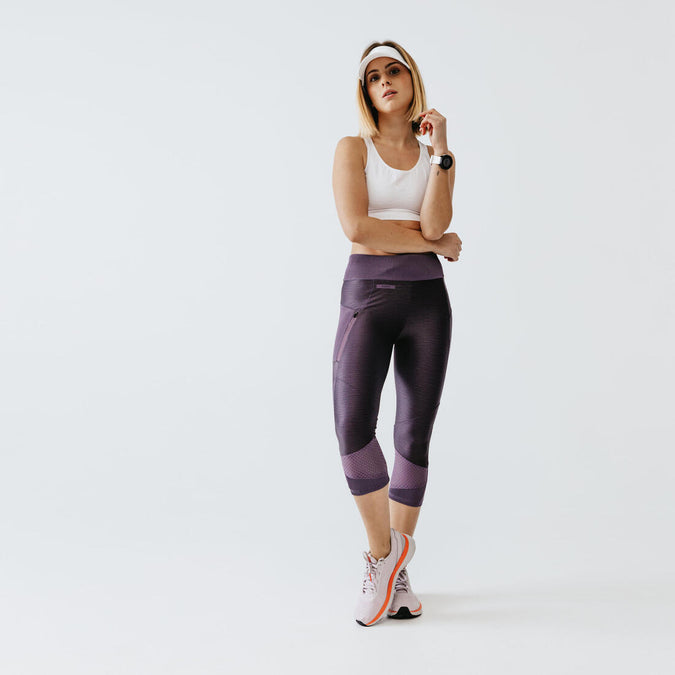 Women's breathable short running leggings Dry+ Feel