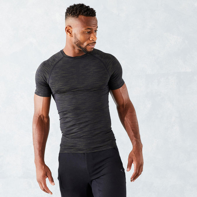 Men's Breathable Short-Sleeved Crew Neck Weight Training Compression T