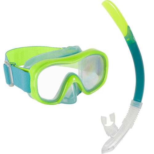 





Kids' Snorkelling Diving Kit Mask and Snorkel 100 - Neon