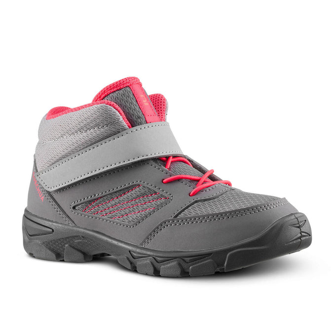 





Kids’ Hiking Shoes with Rip-tab MH100 Mid from Jr size 7 to Adult size 2 Grey Pi, photo 1 of 5