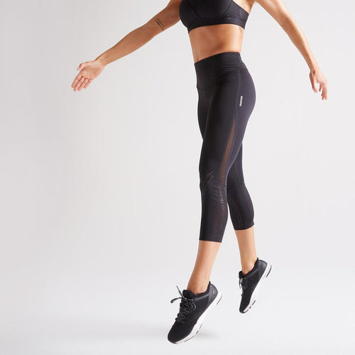 





900 Women's Fitness Cardio Training 7/8 Leggings - Black
