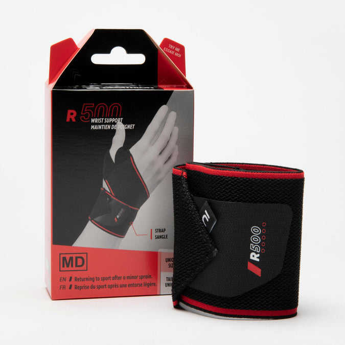 Adult Right Left Wrist Brace R500 Black